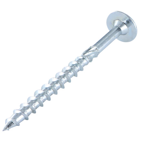 Parafuso de madeira aglomerado cabeça disco TORX T30 6X120 Aço zinco branco