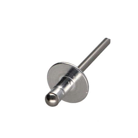 Rebite Corpo em alumínio / Haste em aço inoxidável cabeça plana 4,8X25 RAL9010 branco puro POL