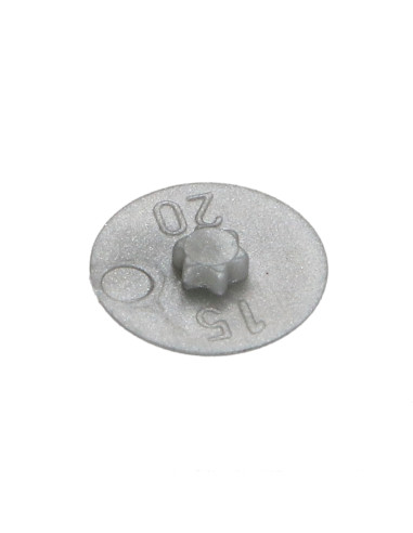 Tampa para Cabeça de Parafuso TORX T20 diâmetro da cabeça 12 Polietileno RAL9006 alumínio branqueado