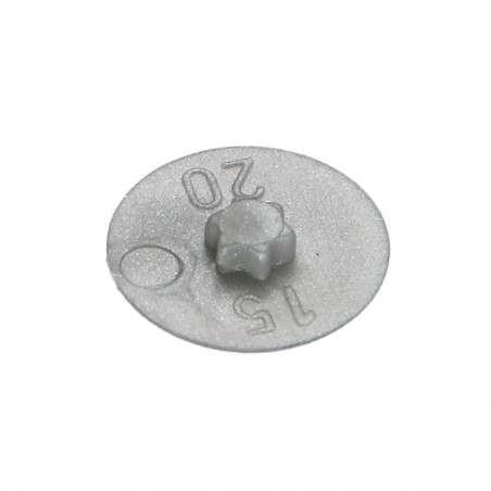 Tampa para Cabeça de Parafuso TORX T20 diâmetro da cabeça 12 Polietileno RAL9006 alumínio branqueado
