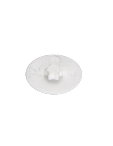 Tampa para Cabeça de Parafuso TORX T20 diâmetro da cabeça 12 Polietileno RAL9010 branco puro