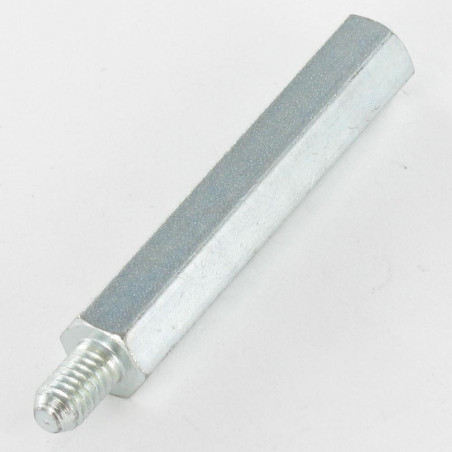 Espaçador hexagonal macho fêmea M5/10 8X50 roscado sobre 10 Aço zinco branco