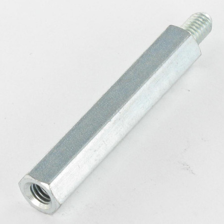 Espaçador hexagonal macho fêmea M5/10 8X50 roscado sobre 10 Aço zinco branco