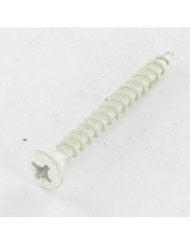 Parafuso de madeira aglomerado VBA3 cabeça fresada de panela Pozi 4,5X40 Aço zinco branco lacado a branco