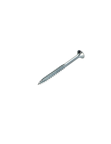 Parafusos de madeira e aglomerado TEKOR cabeça fresada dentado Pozi PZ6 4X60 roscado sobre 36 cut ponto antifenda