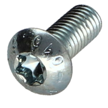 Parafuso de metais cabeça panela TORX T25 M5X6 classe 10.9 Aço zinco branco