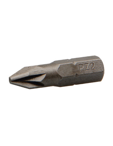 Ponteira Qualidade industrial 1/4" C6.3 Pozi PZ6 comprimento 25