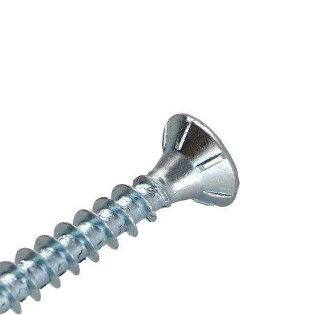 Parafusos de madeira e aglomerado TEKOR cabeça fresada dentado Pozi PZ6 3,5 x 35 cut ponto antifenda tipo 17 rosca