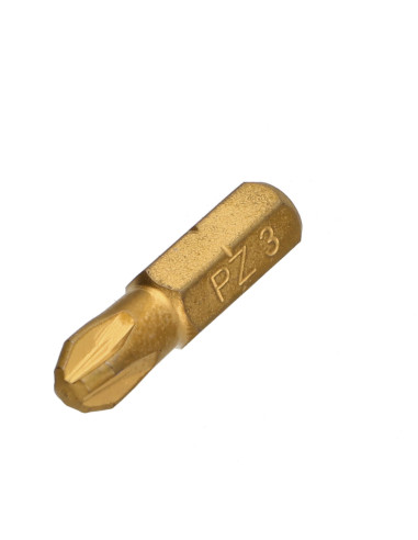 Ponteira Qualidade industrial 1/4" C6.3 Titânio Pozi PZ7 comprimento 25