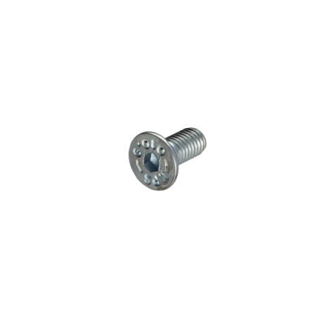 Parafuso de metais cabeça fresada hexagonal oca FHC chave de 2 M3X8 rosca total classe 10.9 Aço zinco branco