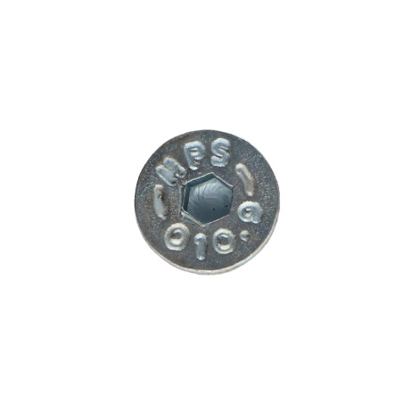 Parafuso de metais cabeça fresada hexagonal oca FHC chave de 2 M3X8 rosca total classe 10.9 Aço zinco branco