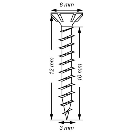 Spax T-STAR MAIS cabeça fresada TORX T10 Aço inoxidável A2 3X1