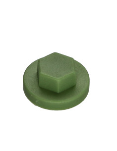 Capa cabeça hexagonal Polietileno RAL6011 verde água Para parafusos autoperfurantes ou para chapa Ø 6.3
