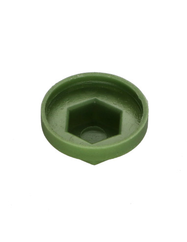 Capa cabeça hexagonal Polietileno RAL6011 verde água Para parafusos autoperfurantes ou para chapa Ø 6.3