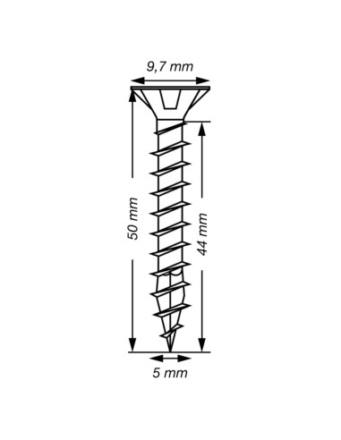 Spax T-STAR MAIS cabeça fresada TORX T20 Aço inoxidável A2 5X50 rosca total