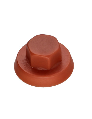 Capa cabeça hexagonal Polietileno RAL8004 castanho cobre Para parafusos autoperfurantes ou para chapa Ø 4,8-5,5