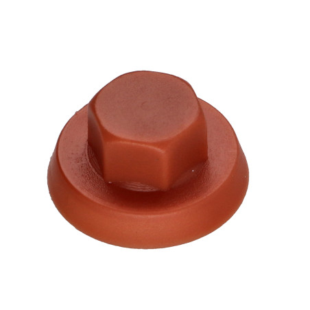 Capa cabeça hexagonal Polietileno RAL8004 castanho cobre Para parafusos autoperfurantes ou para chapa Ø 4,8-5,5