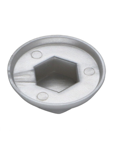 Capa cabeça hexagonal Polietileno RAL9006 alumínio branqueado Para parafusos autoperfurantes ou para chapa Ø 6.3