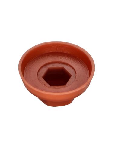 Capa cabeça hexagonal Polietileno RAL8004 castanho cobre Para parafusos autoperfurantes ou para chapa Ø 4,8-5,5