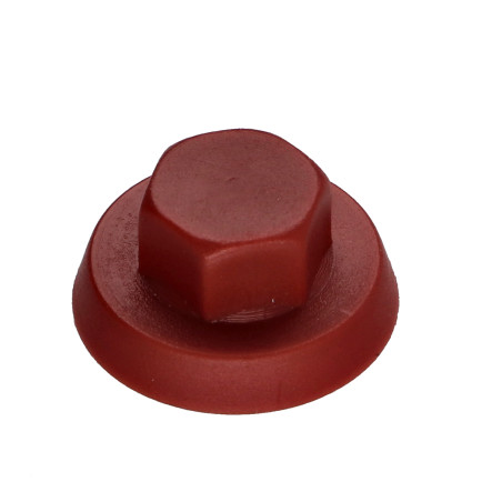 Capa cabeça hexagonal Polietileno RAL3011 vermelho acastanhado Para parafusos autoperfurantes ou para chapa Ø