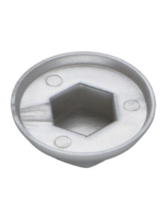 Capa cabeça hexagonal Polietileno RAL9006 alumínio branqueado Para parafusos autoperfurantes ou para chapa Ø 2