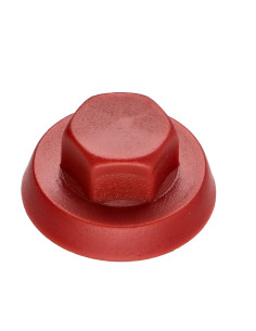 Capa cabeça hexagonal Polietileno RAL3009 vermelho oxidado Para parafusos autoperfurantes ou para chapa Ø 6.3