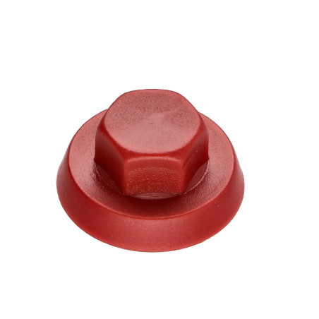 Capa cabeça hexagonal Polietileno RAL3009 vermelho oxidado Para parafusos autoperfurantes ou para chapa Ø 6.3