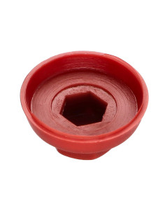 Capa cabeça hexagonal Polietileno RAL3009 vermelho oxidado Para parafusos autoperfurantes ou para chapa Ø 6.3 2