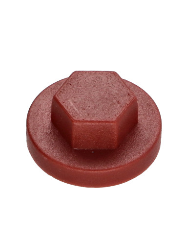 Capa cabeça hexagonal Polietileno RAL8012 castanho avermelhado Para parafusos autoperfurantes ou para chapa Ø 6.3