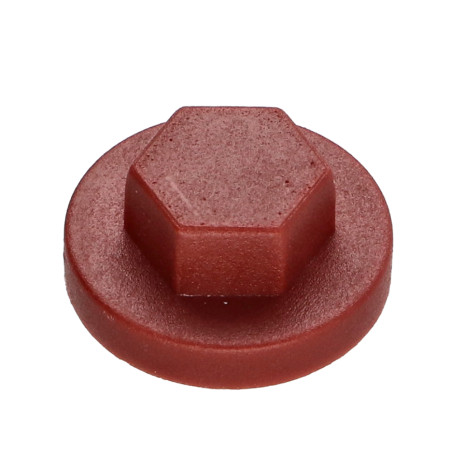 Capa cabeça hexagonal Polietileno RAL8012 castanho avermelhado Para parafusos autoperfurantes ou para chapa Ø 6.3