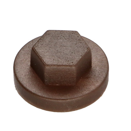Capa cabeça hexagonal Polietileno RAL8014 castanho sépia Para parafusos autoperfurantes ou para chapa Ø 6.3