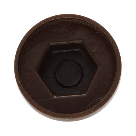 Capa cabeça hexagonal Polietileno RAL8014 castanho sépia Para parafusos autoperfurantes ou para chapa Ø 6.3