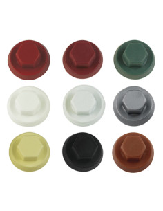 Capa cabeça hexagonal Polietileno RAL9003 branco de segurança Para parafusos autoperfurantes ou para chapa Ø 6.3