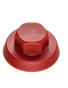 Capa cabeça hexagonal Polietileno RAL3009 vermelho oxidado Para parafusos autoperfurantes ou para chapa Ø 4,8-5,5
