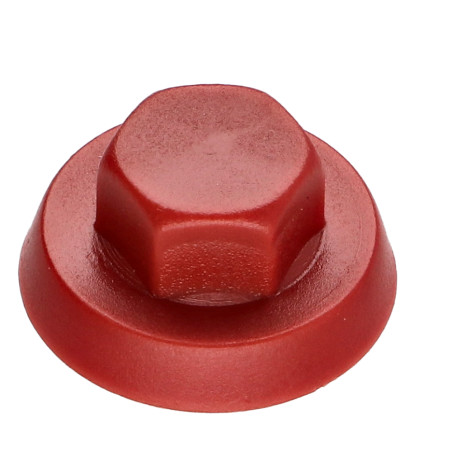 Capa cabeça hexagonal Polietileno RAL3009 vermelho oxidado Para parafusos autoperfurantes ou para chapa Ø 4,8-5,5