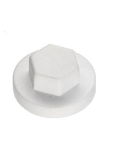 Capa cabeça hexagonal Polietileno RAL9010 branco puro Para parafusos autoperfurantes ou para chapa Ø 6.3