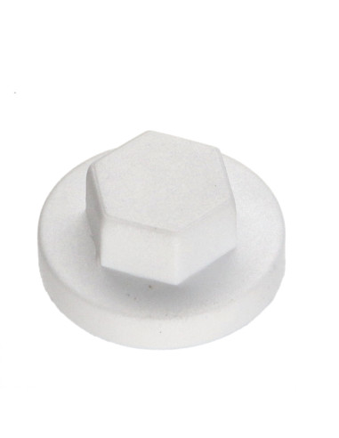 Capa cabeça hexagonal Polietileno RAL9010 branco puro Para parafusos autoperfurantes ou para chapa Ø 6.3