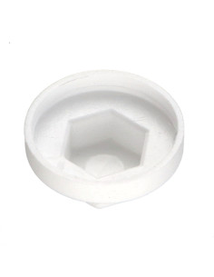 Capa cabeça hexagonal Polietileno RAL9010 branco puro Para parafusos autoperfurantes ou para chapa Ø 6.3 2