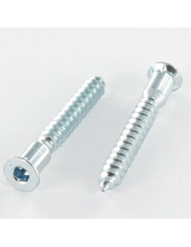 Parafuso autorroscante confirmat cabeça fresada hexagonal oco 6,3X50 rede de chapa dentado Aço zinco branco
