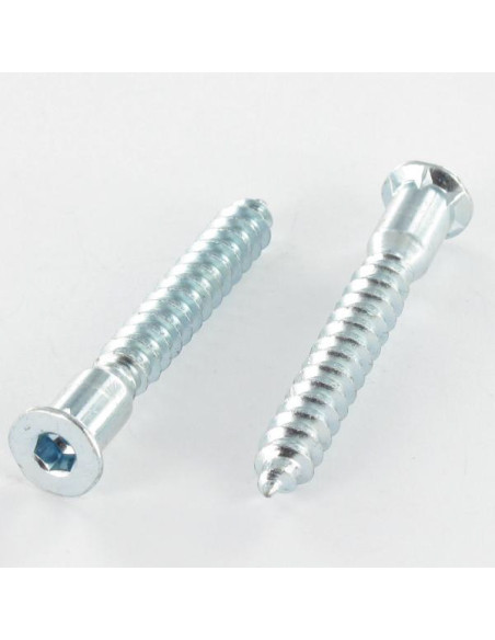 Parafuso autorroscante confirmat cabeça fresada hexagonal oco 6,3X50 rede de chapa dentado Aço zinco branco