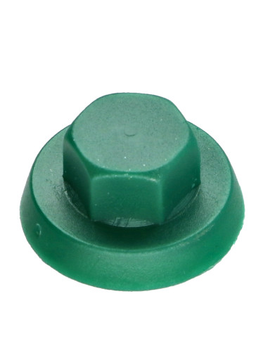Capa cabeça hexagonal Polietileno RAL6028 Para parafusos autoperfurantes ou para chapa Ø 6.3