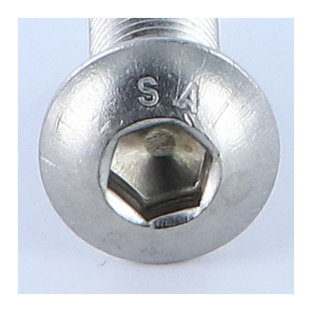Parafuso de metais Parafuso de Cabeça Oca Sextavada M10X16 rosca total chave de 6 Aço inoxidável A4