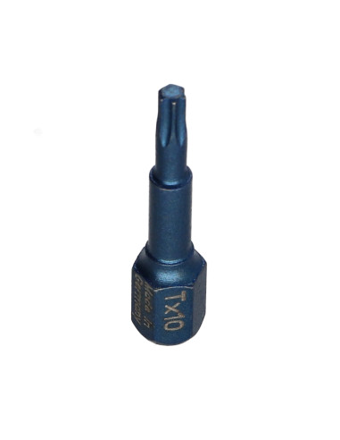 Ponteira IMPACTO Qualidade industrial 1/4" C6.3 TORX T10 comprimento 30