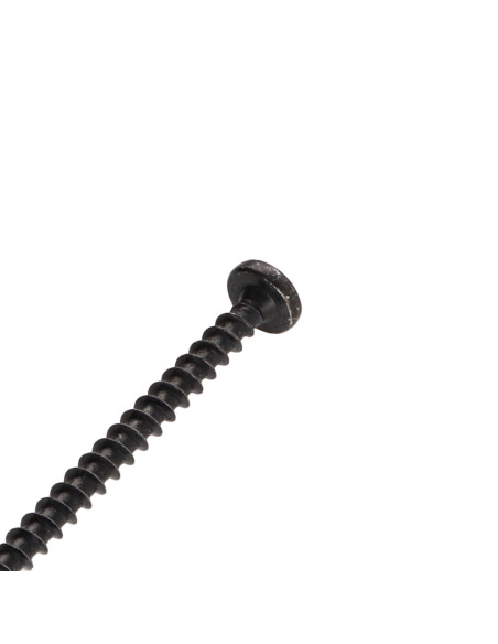 Parafuso de madeira aglomerado cabeça redonda Pozi PZ6 5X60 Aço zinco preto