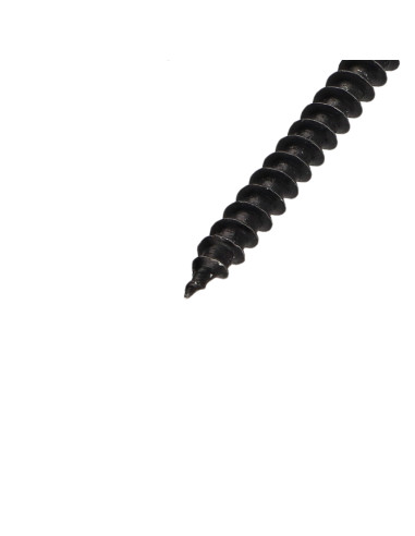 Parafuso de madeira aglomerado cabeça redonda Pozi PZ6 5X60 Aço zinco preto