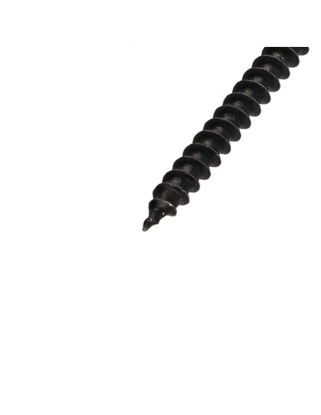 Parafuso de madeira aglomerado cabeça redonda Pozi PZ6 5X60 Aço zinco preto