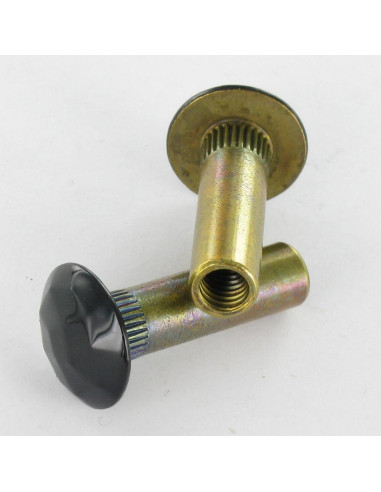 Porca rebitar MARTELADO 8X28 rosca escondida M6 Bronze RAL9005 preto escuro