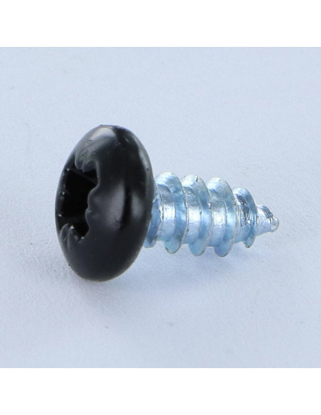 Parafuso de chapa cabeça abaulada larga Pozi 4,2 x 9,5 Aço zinco branco RAL9005 preto escuro