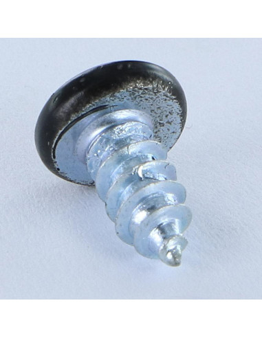 Parafuso de chapa cabeça abaulada larga Pozi 4,2 x 9,5 Aço zinco branco RAL9005 preto escuro