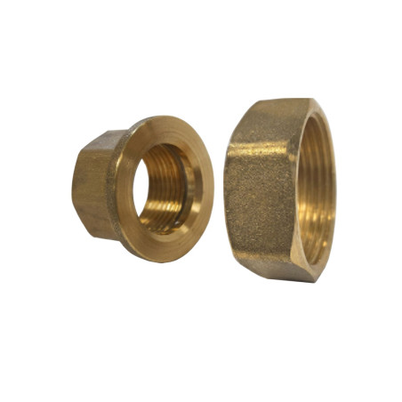 Conexão plana fêmea fêmea 15x21 (1/2") X 26x34 (1") Bronze